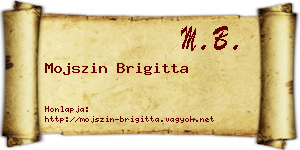 Mojszin Brigitta névjegykártya